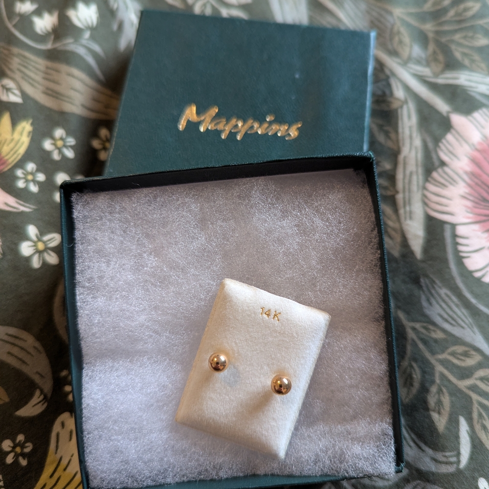 Gold Stud Earrings